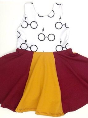 Malia + Kai Harry Potter Choosen One Handmade Twirl Dress Sz 6